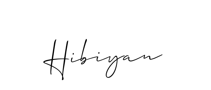 Also we have Hibiyan name is the best signature style. Create professional handwritten signature collection using Allison_Script autograph style. Hibiyan signature style 2 images and pictures png