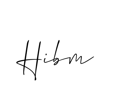 Also we have Hibm name is the best signature style. Create professional handwritten signature collection using Allison_Script autograph style. Hibm signature style 2 images and pictures png