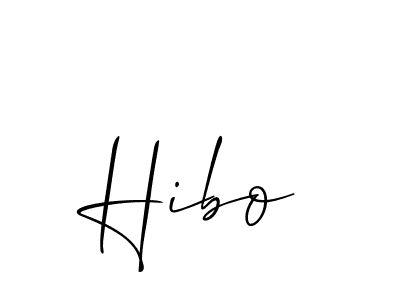 How to make Hibo signature? Allison_Script is a professional autograph style. Create handwritten signature for Hibo name. Hibo signature style 2 images and pictures png