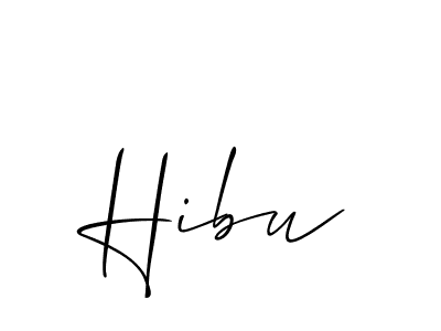 Also we have Hibu name is the best signature style. Create professional handwritten signature collection using Allison_Script autograph style. Hibu signature style 2 images and pictures png