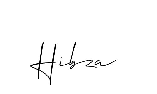 You should practise on your own different ways (Allison_Script) to write your name (Hibza) in signature. don't let someone else do it for you. Hibza signature style 2 images and pictures png