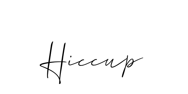Hiccup stylish signature style. Best Handwritten Sign (Allison_Script) for my name. Handwritten Signature Collection Ideas for my name Hiccup. Hiccup signature style 2 images and pictures png