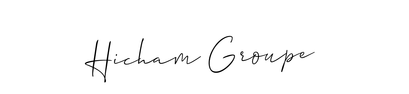 Similarly Allison_Script is the best handwritten signature design. Signature creator online .You can use it as an online autograph creator for name Hicham Groupe. Hicham Groupe signature style 2 images and pictures png