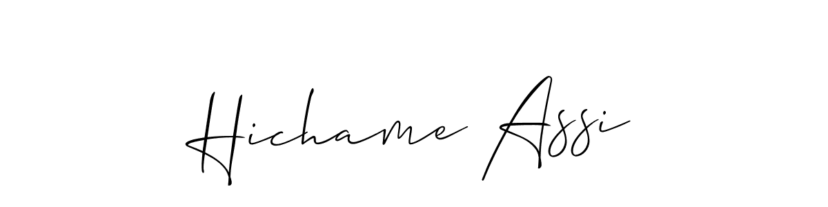 Once you've used our free online signature maker to create your best signature Allison_Script style, it's time to enjoy all of the benefits that Hichame Assi name signing documents. Hichame Assi signature style 2 images and pictures png