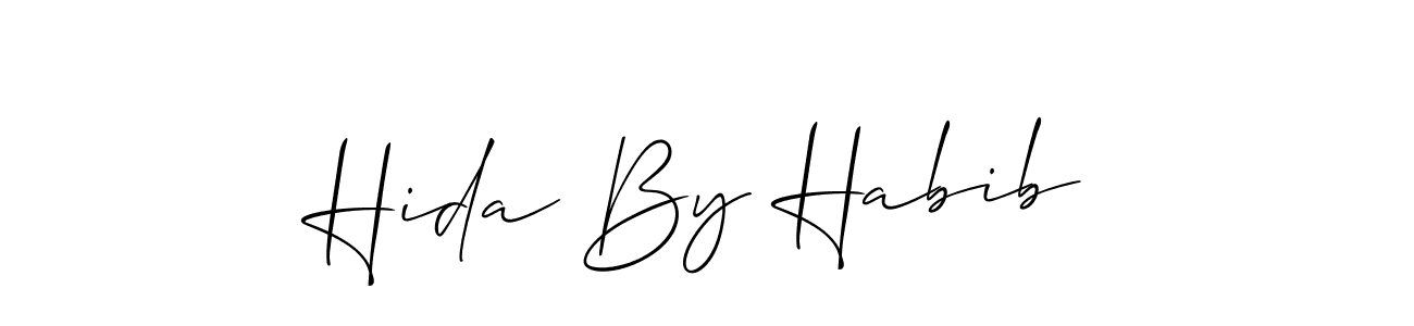 Design your own signature with our free online signature maker. With this signature software, you can create a handwritten (Allison_Script) signature for name Hida By Habib. Hida By Habib signature style 2 images and pictures png