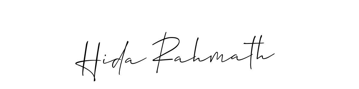 How to make Hida Rahmath signature? Allison_Script is a professional autograph style. Create handwritten signature for Hida Rahmath name. Hida Rahmath signature style 2 images and pictures png