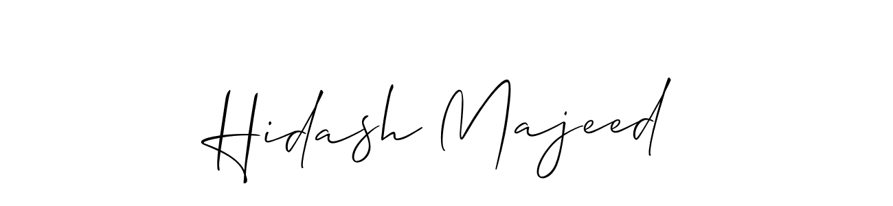 Hidash Majeed stylish signature style. Best Handwritten Sign (Allison_Script) for my name. Handwritten Signature Collection Ideas for my name Hidash Majeed. Hidash Majeed signature style 2 images and pictures png