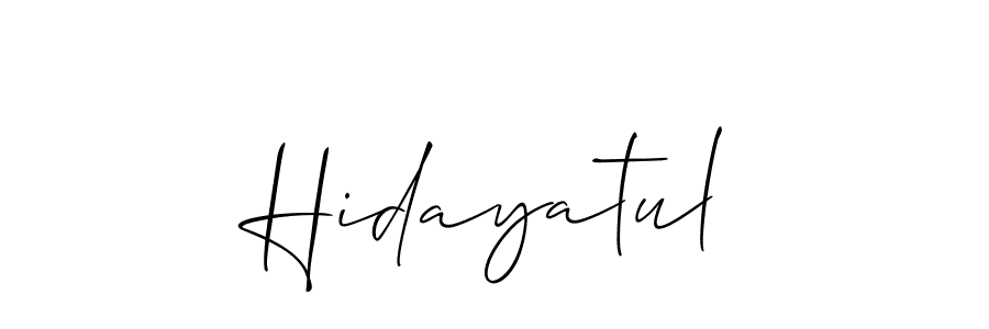 Also You can easily find your signature by using the search form. We will create Hidayatul name handwritten signature images for you free of cost using Allison_Script sign style. Hidayatul signature style 2 images and pictures png