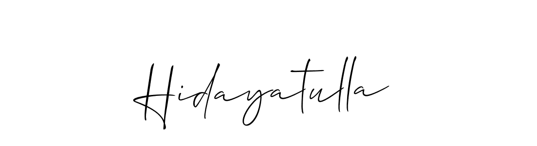 Design your own signature with our free online signature maker. With this signature software, you can create a handwritten (Allison_Script) signature for name Hidayatulla. Hidayatulla signature style 2 images and pictures png