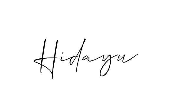 How to make Hidayu signature? Allison_Script is a professional autograph style. Create handwritten signature for Hidayu name. Hidayu signature style 2 images and pictures png