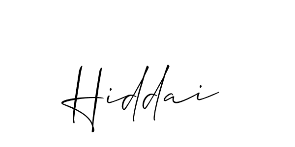 Make a beautiful signature design for name Hiddai. Use this online signature maker to create a handwritten signature for free. Hiddai signature style 2 images and pictures png