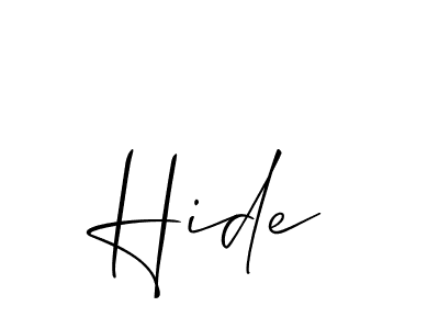 The best way (Allison_Script) to make a short signature is to pick only two or three words in your name. The name Hide include a total of six letters. For converting this name. Hide signature style 2 images and pictures png