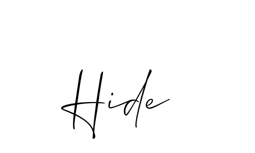 Hide  stylish signature style. Best Handwritten Sign (Allison_Script) for my name. Handwritten Signature Collection Ideas for my name Hide . Hide  signature style 2 images and pictures png