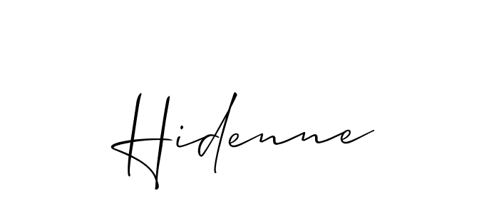How to make Hidenne signature? Allison_Script is a professional autograph style. Create handwritten signature for Hidenne name. Hidenne signature style 2 images and pictures png