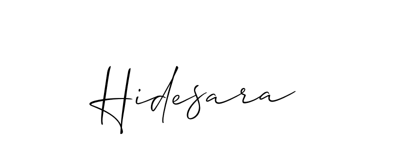 You should practise on your own different ways (Allison_Script) to write your name (Hidesara) in signature. don't let someone else do it for you. Hidesara signature style 2 images and pictures png