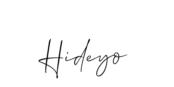 Make a short Hideyo signature style. Manage your documents anywhere anytime using Allison_Script. Create and add eSignatures, submit forms, share and send files easily. Hideyo signature style 2 images and pictures png