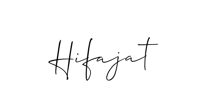 Allison_Script is a professional signature style that is perfect for those who want to add a touch of class to their signature. It is also a great choice for those who want to make their signature more unique. Get Hifajat name to fancy signature for free. Hifajat signature style 2 images and pictures png