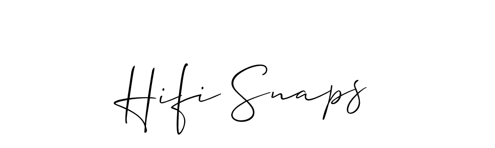 How to make Hifi Snaps signature? Allison_Script is a professional autograph style. Create handwritten signature for Hifi Snaps name. Hifi Snaps signature style 2 images and pictures png