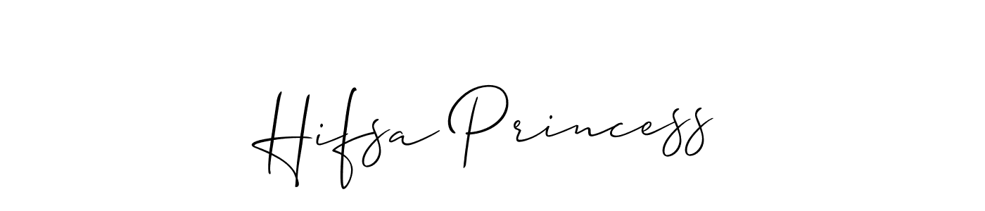 if you are searching for the best signature style for your name Hifsa Princess. so please give up your signature search. here we have designed multiple signature styles  using Allison_Script. Hifsa Princess signature style 2 images and pictures png