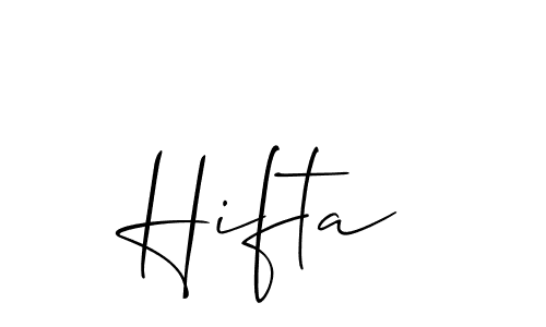 Hifta stylish signature style. Best Handwritten Sign (Allison_Script) for my name. Handwritten Signature Collection Ideas for my name Hifta. Hifta signature style 2 images and pictures png