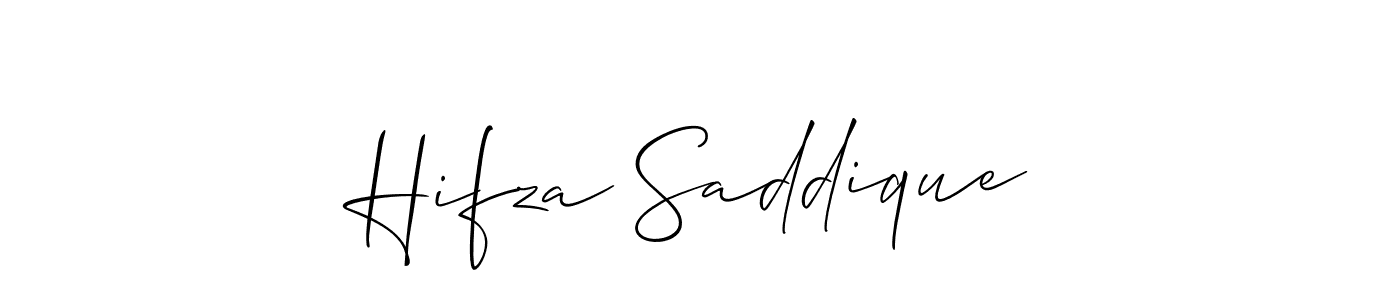 Hifza Saddique stylish signature style. Best Handwritten Sign (Allison_Script) for my name. Handwritten Signature Collection Ideas for my name Hifza Saddique. Hifza Saddique signature style 2 images and pictures png