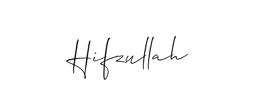 Hifzullah stylish signature style. Best Handwritten Sign (Allison_Script) for my name. Handwritten Signature Collection Ideas for my name Hifzullah. Hifzullah signature style 2 images and pictures png