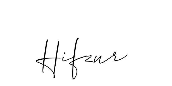 How to make Hifzur signature? Allison_Script is a professional autograph style. Create handwritten signature for Hifzur name. Hifzur signature style 2 images and pictures png