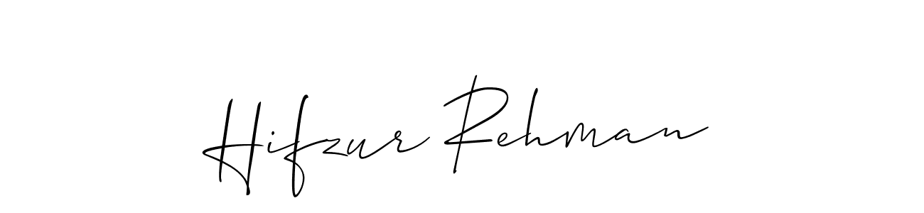 Hifzur Rehman stylish signature style. Best Handwritten Sign (Allison_Script) for my name. Handwritten Signature Collection Ideas for my name Hifzur Rehman. Hifzur Rehman signature style 2 images and pictures png