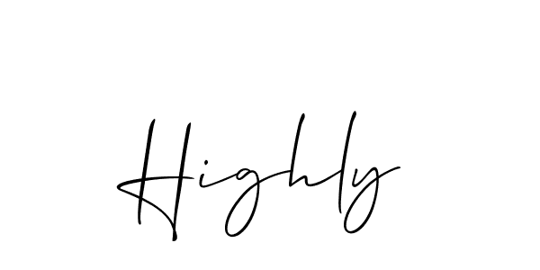 This is the best signature style for the Highly name. Also you like these signature font (Allison_Script). Mix name signature. Highly signature style 2 images and pictures png