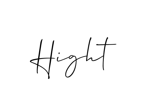 You can use this online signature creator to create a handwritten signature for the name Hight. This is the best online autograph maker. Hight signature style 2 images and pictures png
