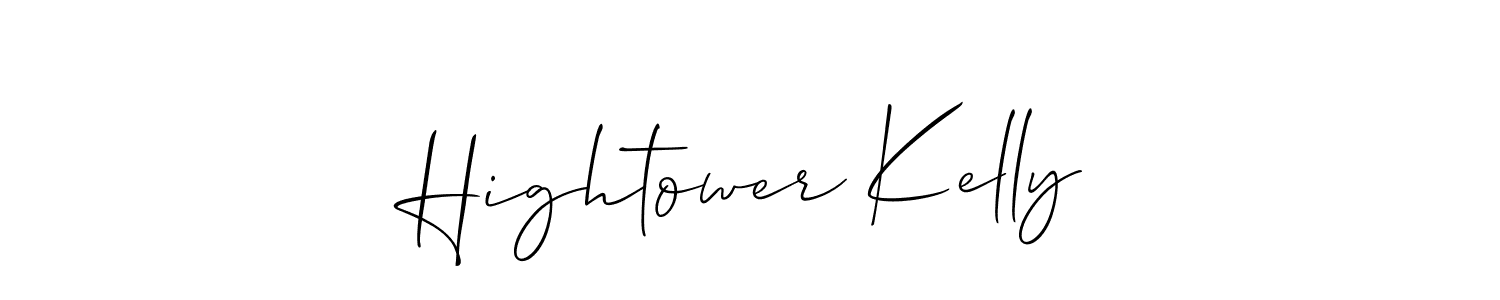 Hightower Kelly stylish signature style. Best Handwritten Sign (Allison_Script) for my name. Handwritten Signature Collection Ideas for my name Hightower Kelly. Hightower Kelly signature style 2 images and pictures png