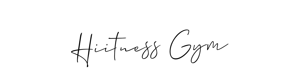 How to make Hiitness Gym name signature. Use Allison_Script style for creating short signs online. This is the latest handwritten sign. Hiitness Gym signature style 2 images and pictures png