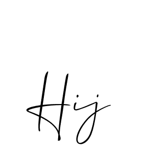 if you are searching for the best signature style for your name Hij. so please give up your signature search. here we have designed multiple signature styles  using Allison_Script. Hij signature style 2 images and pictures png