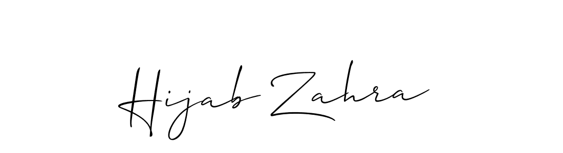 How to make Hijab Zahra signature? Allison_Script is a professional autograph style. Create handwritten signature for Hijab Zahra name. Hijab Zahra signature style 2 images and pictures png