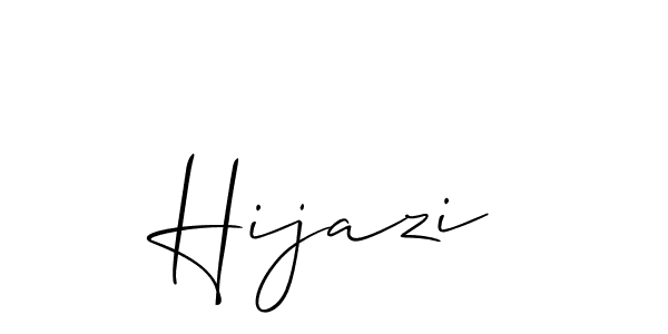 Allison_Script is a professional signature style that is perfect for those who want to add a touch of class to their signature. It is also a great choice for those who want to make their signature more unique. Get Hijazi name to fancy signature for free. Hijazi signature style 2 images and pictures png