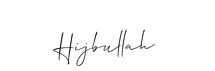 How to make Hijbullah name signature. Use Allison_Script style for creating short signs online. This is the latest handwritten sign. Hijbullah signature style 2 images and pictures png