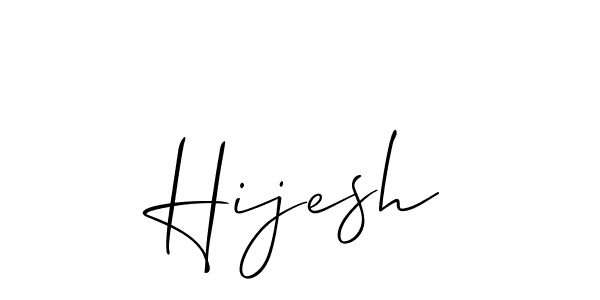 Also we have Hijesh name is the best signature style. Create professional handwritten signature collection using Allison_Script autograph style. Hijesh signature style 2 images and pictures png