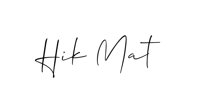 Check out images of Autograph of Hik Mat name. Actor Hik Mat Signature Style. Allison_Script is a professional sign style online. Hik Mat signature style 2 images and pictures png