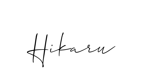 How to make Hikaru signature? Allison_Script is a professional autograph style. Create handwritten signature for Hikaru name. Hikaru signature style 2 images and pictures png