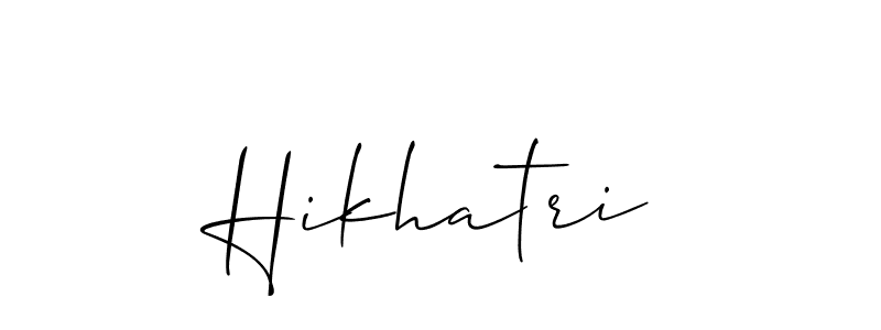 Make a beautiful signature design for name Hikhatri. With this signature (Allison_Script) style, you can create a handwritten signature for free. Hikhatri signature style 2 images and pictures png