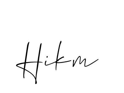 Make a short Hikm signature style. Manage your documents anywhere anytime using Allison_Script. Create and add eSignatures, submit forms, share and send files easily. Hikm signature style 2 images and pictures png