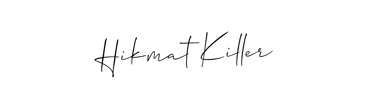 Hikmat Killer stylish signature style. Best Handwritten Sign (Allison_Script) for my name. Handwritten Signature Collection Ideas for my name Hikmat Killer. Hikmat Killer signature style 2 images and pictures png