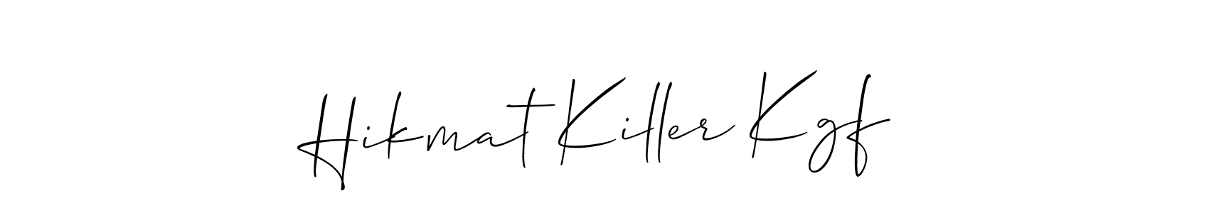Make a short Hikmat Killer Kgf signature style. Manage your documents anywhere anytime using Allison_Script. Create and add eSignatures, submit forms, share and send files easily. Hikmat Killer Kgf signature style 2 images and pictures png
