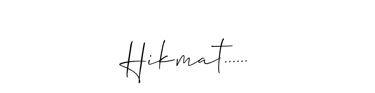 How to Draw Hikmat...... signature style? Allison_Script is a latest design signature styles for name Hikmat....... Hikmat...... signature style 2 images and pictures png