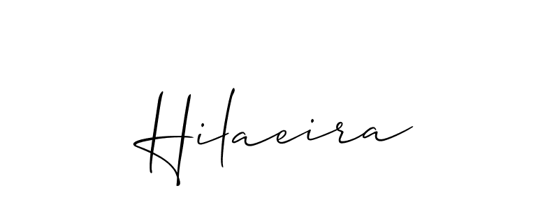 Make a beautiful signature design for name Hilaeira. With this signature (Allison_Script) style, you can create a handwritten signature for free. Hilaeira signature style 2 images and pictures png