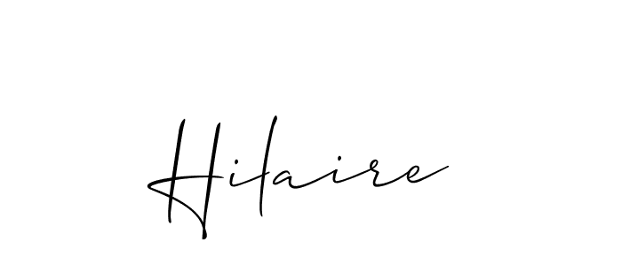 Use a signature maker to create a handwritten signature online. With this signature software, you can design (Allison_Script) your own signature for name Hilaire. Hilaire signature style 2 images and pictures png