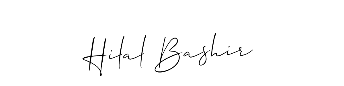 How to make Hilal Bashir signature? Allison_Script is a professional autograph style. Create handwritten signature for Hilal Bashir name. Hilal Bashir signature style 2 images and pictures png