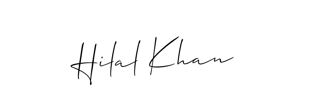 if you are searching for the best signature style for your name Hilal Khan. so please give up your signature search. here we have designed multiple signature styles  using Allison_Script. Hilal Khan signature style 2 images and pictures png