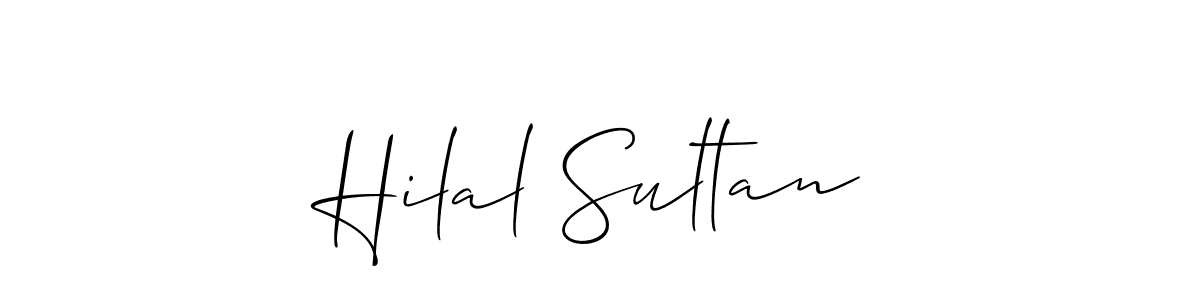 How to make Hilal Sultan signature? Allison_Script is a professional autograph style. Create handwritten signature for Hilal Sultan name. Hilal Sultan signature style 2 images and pictures png