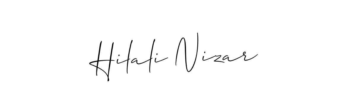 Allison_Script is a professional signature style that is perfect for those who want to add a touch of class to their signature. It is also a great choice for those who want to make their signature more unique. Get Hilali Nizar name to fancy signature for free. Hilali Nizar signature style 2 images and pictures png